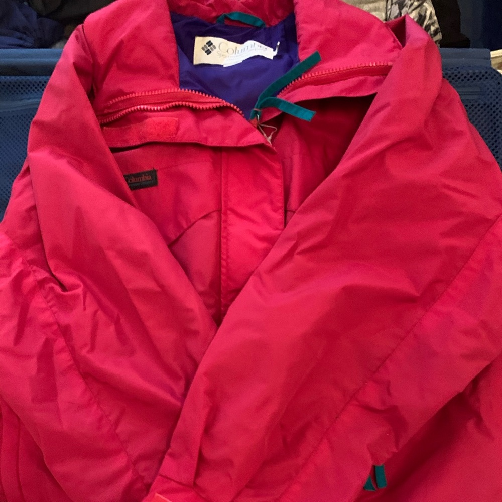 Vintage Columbia parka pink jacket